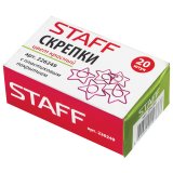 STAFF Скрепки "Звезда", 20 штук, в картонной коробке