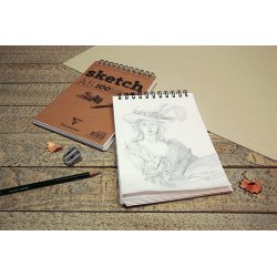 Clairefontaine скетчбук на спирали Sketch (белая бумага) A4