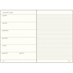 Leuchtturm1917 Еженедельник-блокнот на 2022 год, неделя на странице,  Anthracite (антрацит) Medium