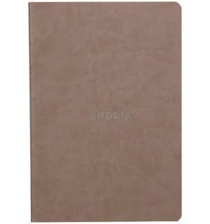 Rhodia Rhodiarama тетрадь на сшивке, серо-коричневый (в точку)  A5