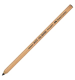 FABER-CASTELL Карандаш масляный Pitt Oil Base черный, мягкий