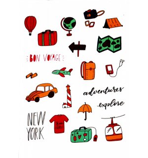 Bon Voyage. Лист виниловых наклеек А6