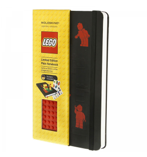 Нелинованная записная книжка Moleskine Lego (черная)