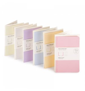 Почтовый набор Moleskine Note Card (нелинованная записная книжка и конверт), Large, голубой