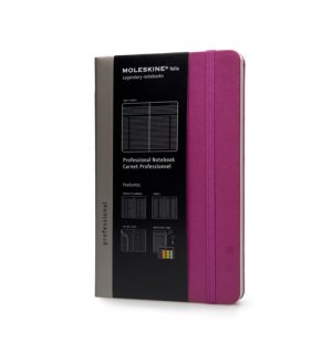 Записная книжка Moleskine Professional (в линейку), Large, розовая