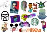 East Bay SWAG. Лист виниловых наклеек А4