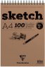 Clairefontaine скетчбук на спирали Sketch (белая бумага) A4