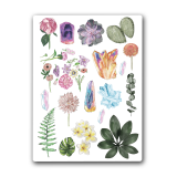 Crystals and Flowers. Лист виниловых наклеек А6 Crystals and Flowers. Лист виниловых наклеек А6