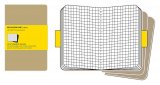 Записная книжка Moleskine Cahier (в клетку, 3 шт.), XLarge, бежевая