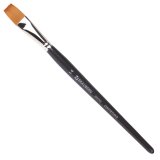 BRAUBERG ART CLASSIC Кисть художественная профессиональная синтетика мягкая под колонок, плоская, короткая ручка №14 BRAUBERG ART CLASSIC Кисть художественная профессиональная синтетика мягкая под колонок, плоская, короткая ручка №14