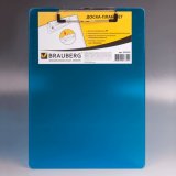 BRAUBERG Доска-планшет "Energy", с верхним прижимом, А4, пластик, 2 мм, синяя BRAUBERG Доска-планшет "Energy", с верхним прижимом, А4, пластик, 2 мм, синяя