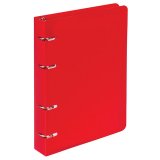 BRAUBERG Тетрадь на кольцах, 80 л., А5, 160х205 мм, клетка, обложка пластик, Красный 