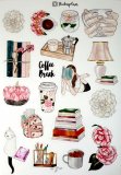 Coffee Break Camelia. Лист виниловых наклеек А6 Coffee Break Camelia. Лист виниловых наклеек А6