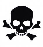 Skull №24. Одиночная наклейка А6