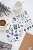 Bookshop. Комплект из 3-х листов виниловых наклеек А6