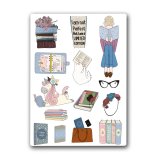 Booklover. Лист виниловых наклеек А6