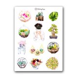 Plants. Лист виниловых наклеек А6 Plants. Лист виниловых наклеек А6