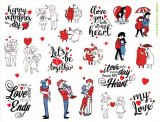 Valentine's Day (День Святого Валентина). Лист виниловых наклеек А4 Valentine's Day (День Святого Валентина). Лист виниловых наклеек А4