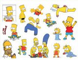 Симпсоны (The Simpsons). Лист виниловых наклеек А4 Симпсоны (The Simpsons). Лист виниловых наклеек А4