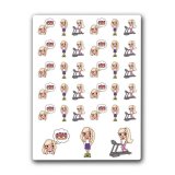 Tiny Girl Sport. Лист виниловых наклеек А6 Tiny Girl Sport. Лист виниловых наклеек А6