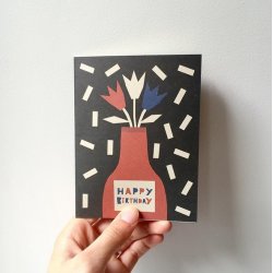 Открытка "Happy Birthday - vase" C6