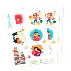Girls & books. Лист виниловых наклеек А5 Girls & books. Лист виниловых наклеек А5