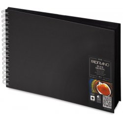 Fabriano Black Drawing Book A5 альбом для графики, спираль по короткой стороне Fabriano Black Drawing Book A5 альбом для графики, спираль по короткой стороне