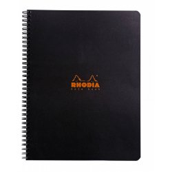 Rhodia Classic черная тетрадь на спирали (в клетку) A4 Rhodia Classic черная тетрадь на спирали (в клетку) A4