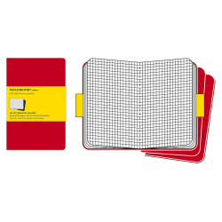 Записная книжка Moleskine Cahier (в клетку, 3 шт.), Large, красная Записная книжка Moleskine Cahier (в клетку, 3 шт.), Large, красная