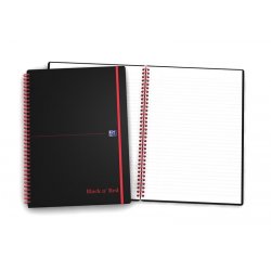 Тетрадь Oxford Black n' Red Wirebound пластиковая обложка A5 Тетрадь Oxford Black n' Red Wirebound пластиковая обложка A5