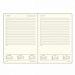 Leuchtturm1917 Ежедневник на 2025 год, Black (черный) день на странице Medium