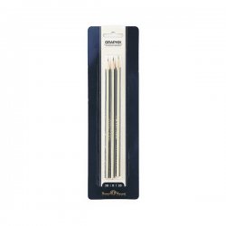 Набор чёрнографитовых карандашей Bruno Visconti Graphix НВ (х3) Набор чёрнографитовых карандашей Bruno Visconti Graphix НВ (х3)