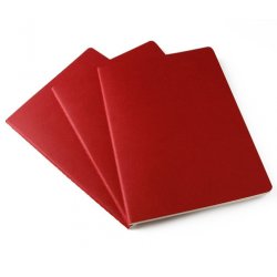 Записная книжка Moleskine Cahier (в линейку, 3 шт.), XLarge, красная