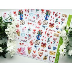 Spring Love. Лист виниловых наклеек А4 Spring Love. Лист виниловых наклеек А4