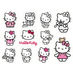 Хелло Китти (Hello Kitty). Лист виниловых наклеек А4 Хелло Китти (Hello Kitty). Лист виниловых наклеек А4