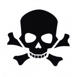 Skull №24. Одиночная наклейка А6