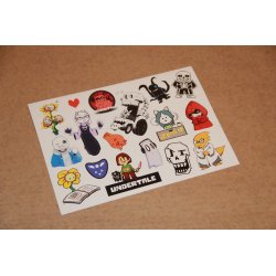 Undertale. Лист виниловых наклеек А4 Undertale. Лист виниловых наклеек А4