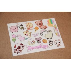 Kawaii. Лист виниловых наклеек А4 Kawaii. Лист виниловых наклеек А4
