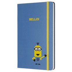Записная книжка Moleskine Minions (в линейку), Large, голубая