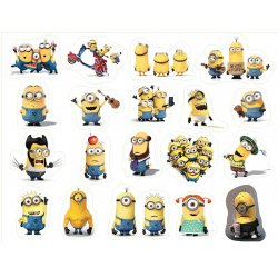 Миньоны (Minions). Лист виниловых наклеек А4 Миньоны (Minions). Лист виниловых наклеек А4