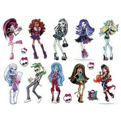 Монстр Хай (Monster High). Лист виниловых наклеек А4 Монстр Хай (Monster High). Лист виниловых наклеек А4