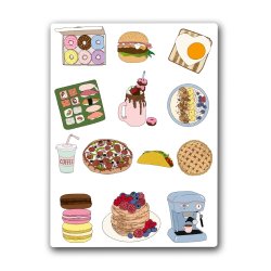 Fast food. Лист виниловых наклеек А6 Fast food. Лист виниловых наклеек А6