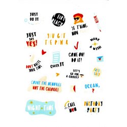 Just Say Yes! Лист виниловых наклеек А6 Just Say Yes! Лист виниловых наклеек А6