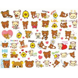 Рилаккума и Корилаккума (Rilakkuma and Korilakkuma). Лист виниловых наклеек А4 Рилаккума и Корилаккума (Rilakkuma and Korilakkuma). Лист виниловых наклеек А4