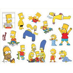 Симпсоны (The Simpsons). Лист виниловых наклеек А4 Симпсоны (The Simpsons). Лист виниловых наклеек А4