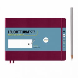Leuchtturm1917 Medium Landscape Sketchbook Port Red (горизонтальный, винный) А5 Leuchtturm1917 Medium Landscape Sketchbook Port Red (горизонтальный, винный) А5