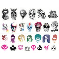 Skull Art 02. Лист виниловых наклеек А4 Skull Art 02. Лист виниловых наклеек А4