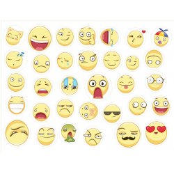 Смайлы (Smiles). Лист виниловых наклеек А4 Смайлы (Smiles). Лист виниловых наклеек А4