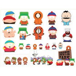 Южный Парк (South Park). Лист виниловых наклеек А4 Южный Парк (South Park). Лист виниловых наклеек А4